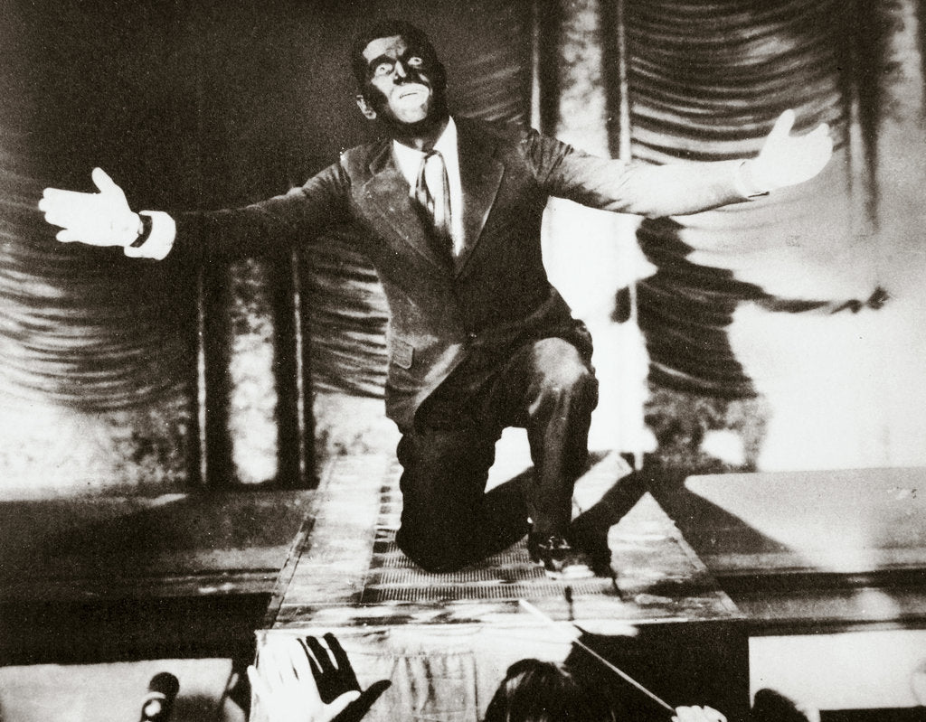 Detail of Al Jolson, American singer, in the final scene from the film The Jazz Singer, 1927 by Unknown