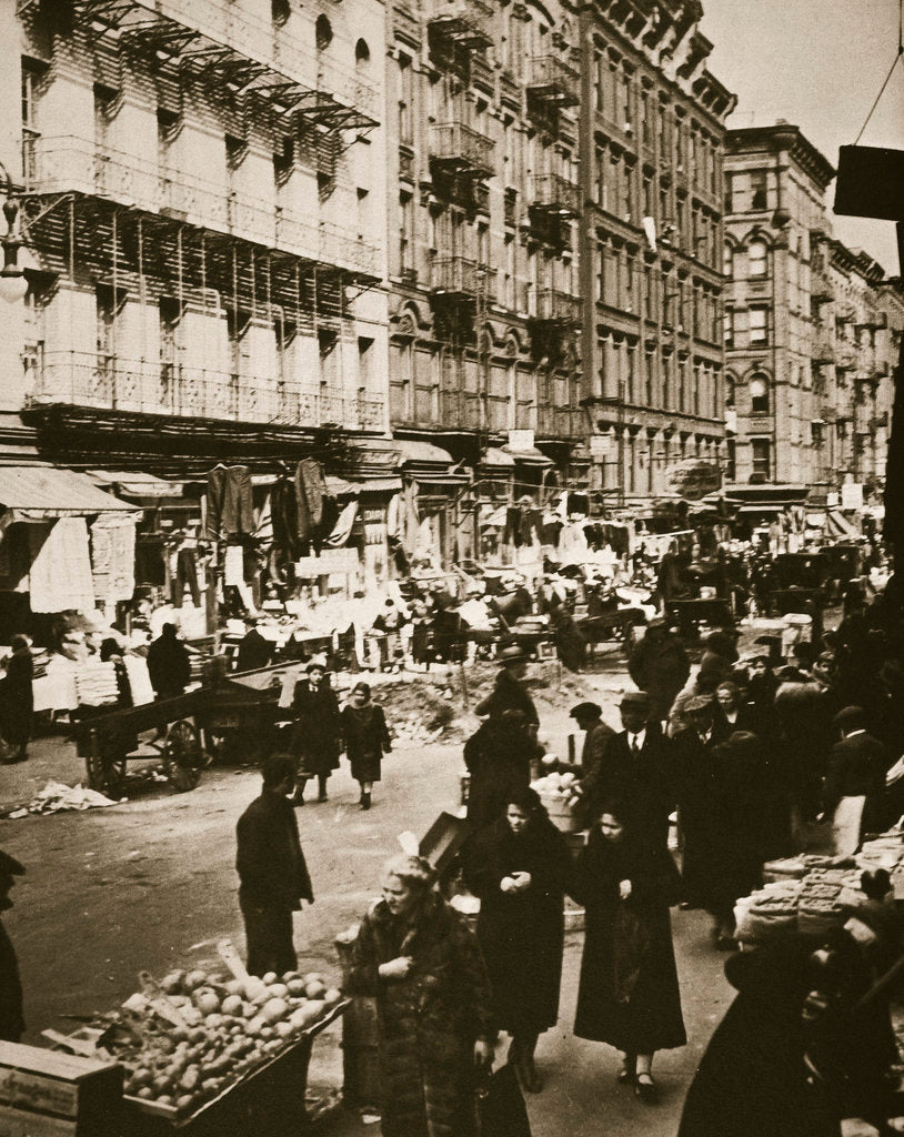 Detail of Street market on Orchard Street by Frederick Bradley