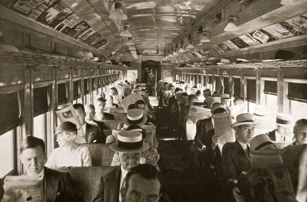 Detail of Rail commuters by Anonymous