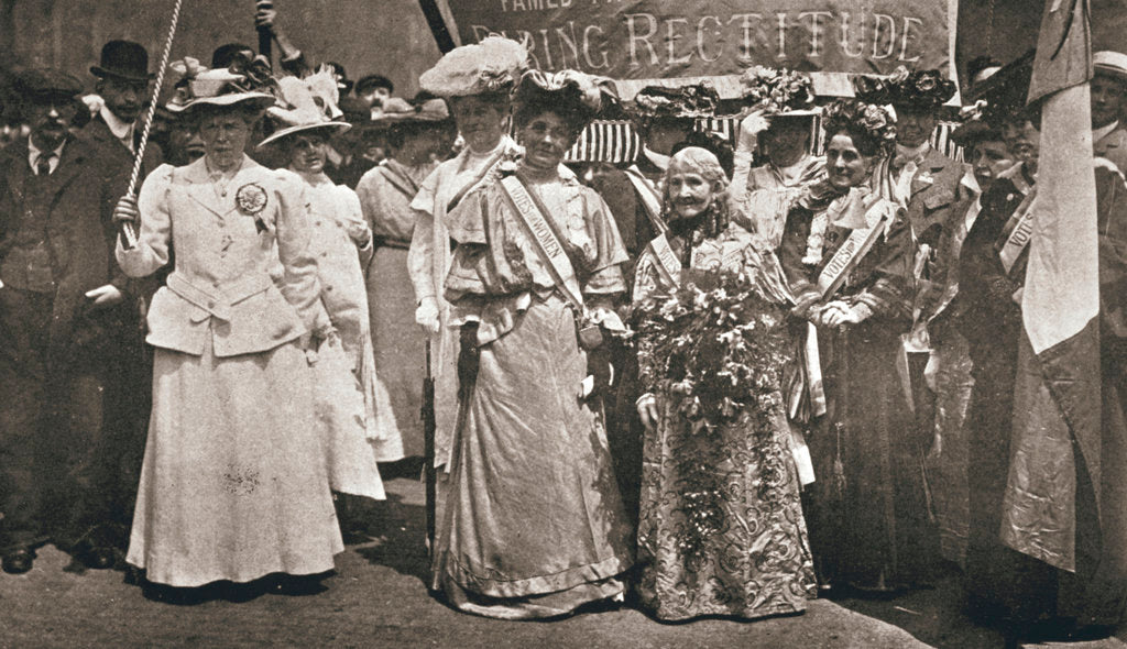 Detail of The head of the Women's Sunday Procession to Hyde Park by Anonymous