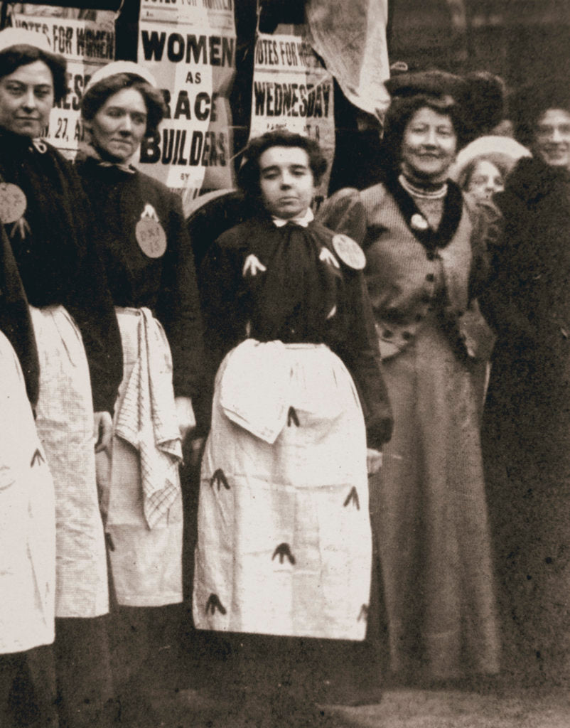 Detail of Ada Flatman, British suffragette, at a demonstration she organised in Liverpool by Anonymous