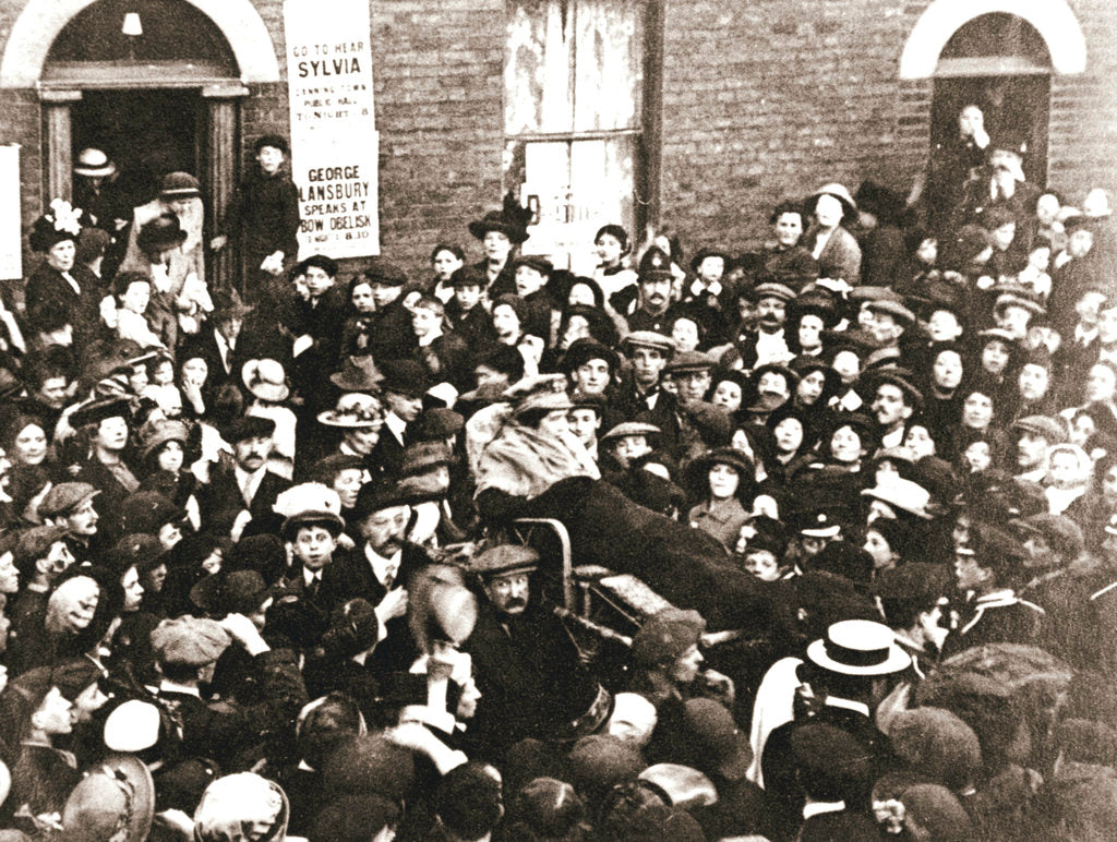 Detail of Sylvia Pankhurst, British suffragette, in a bath chair by Anonymous