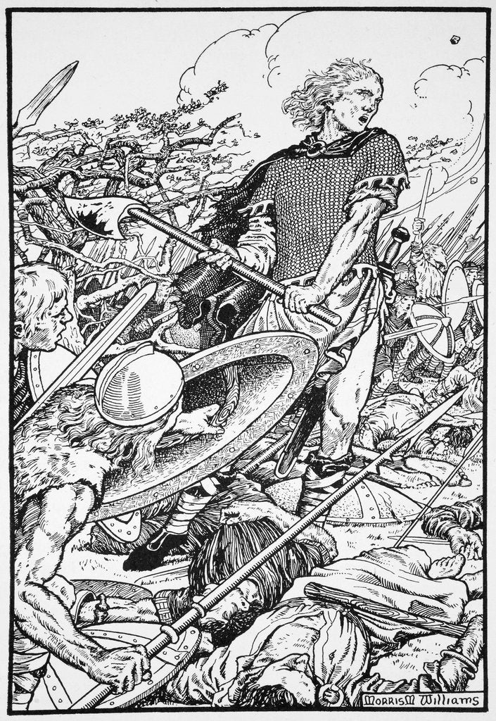 Detail of Alfred the Great at the Battle of Ashdown by Morris Meredith Williams