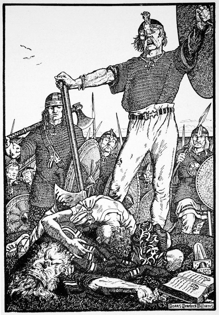 Detail of Death of Brian Boru at the Battle of Clontarf by Morris Meredith Williams