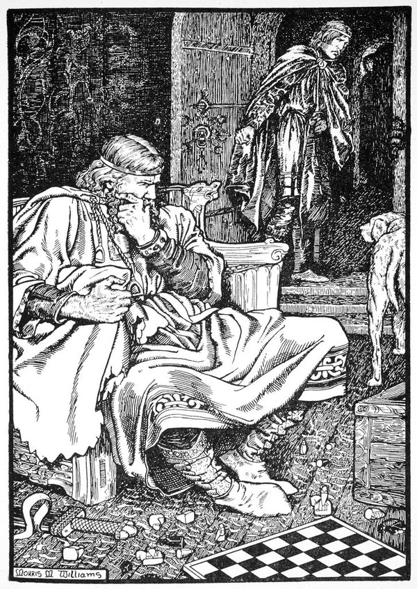 King Canute and Earl Ulf quarrel over chess posters & prints by Morris ...