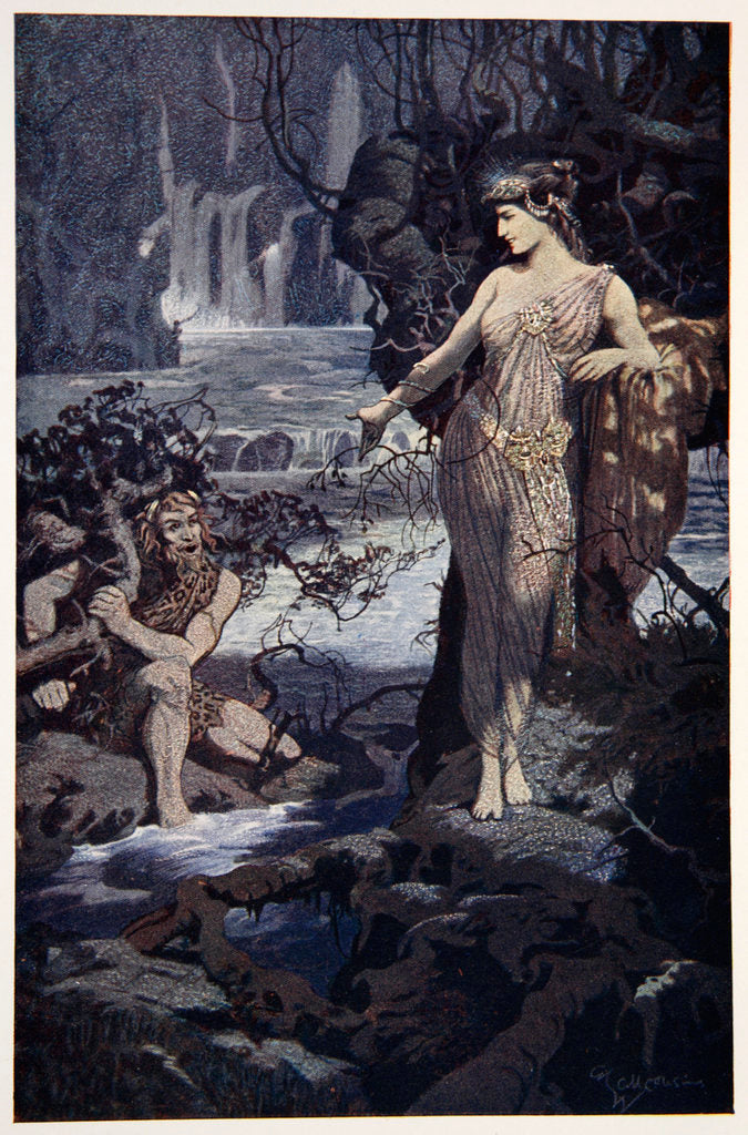 Detail of The Temptation of Ea-Bani by Ernest Wellcousins