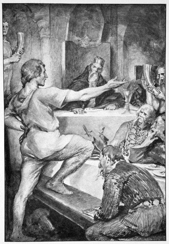 Detail of Beowulf replies haughtily to Hunferth by John Henry Frederick Bacon