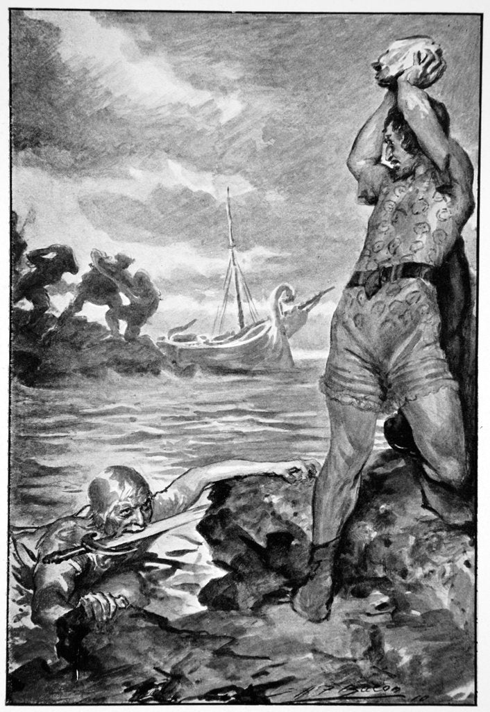 Detail of Thorbion lifted the huge stone by John Henry Frederick Bacon