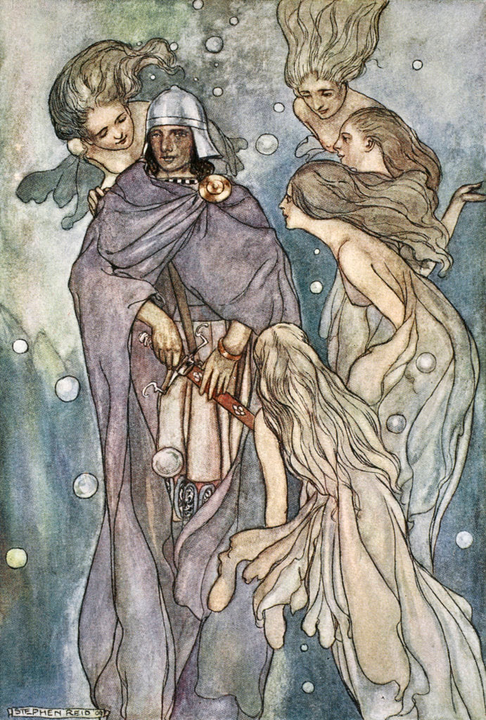 Detail of There dwelt the red-haired ocean-nymphs by Stephen Reid