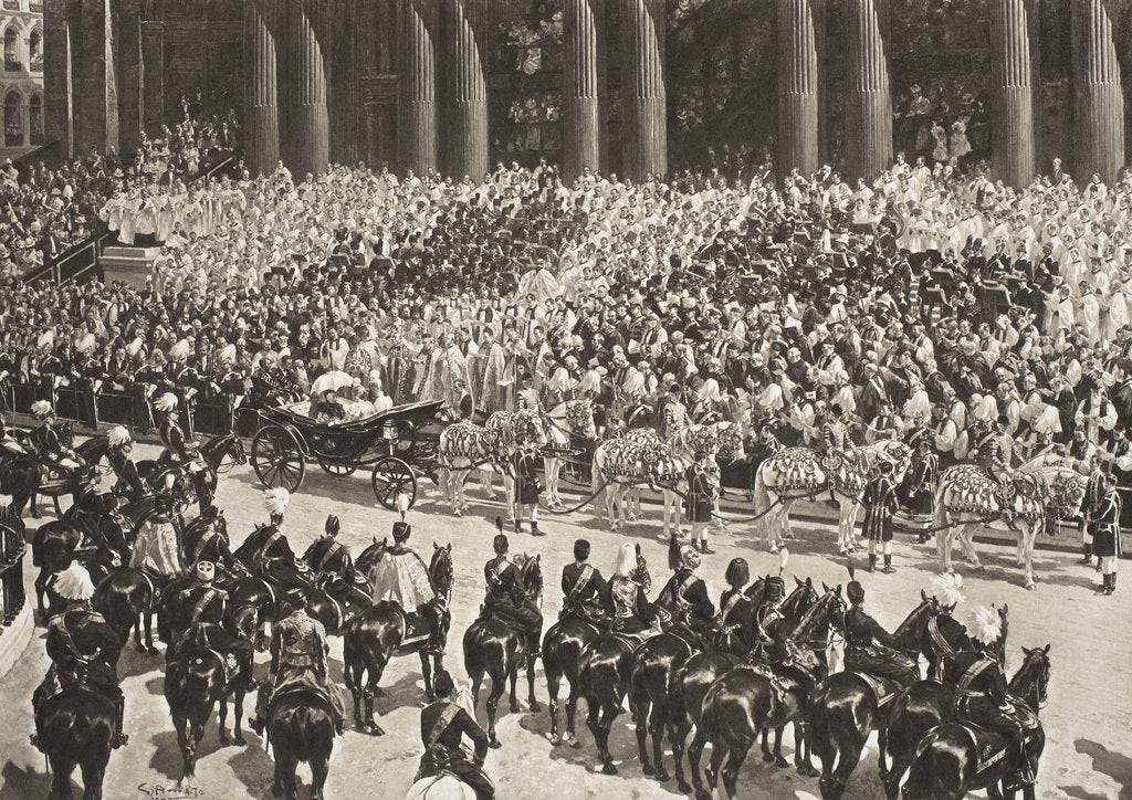 Detail of Queen Victoria's Diamond Jubilee, London, 22 June 1897 by G Amato