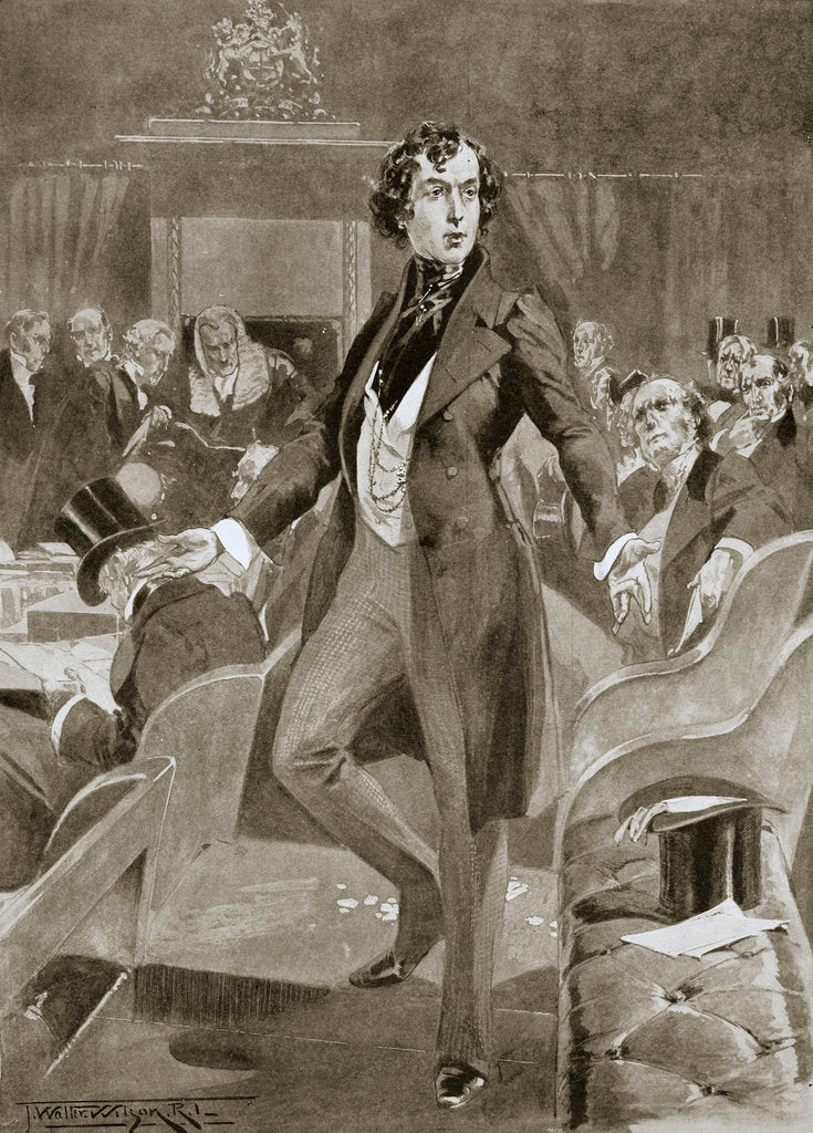 Detail of Disraeli's first speech in the House of Commons by Anonymous