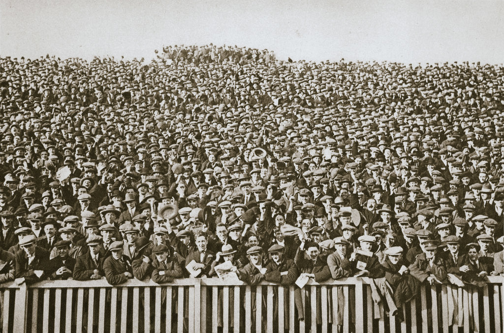 Detail of Saturday football crowd, 20th century by Unknown