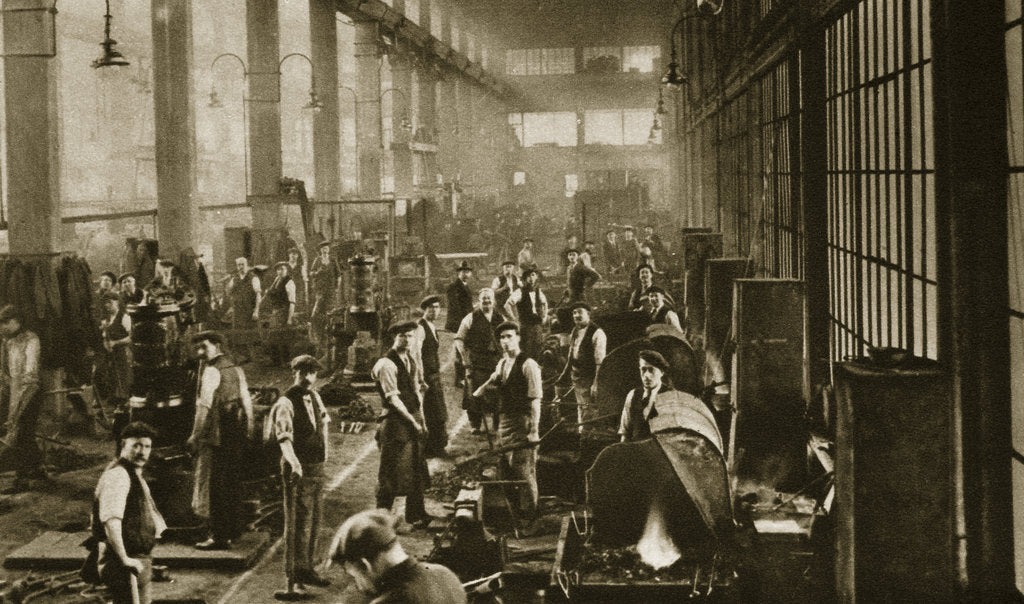 Detail of A blacksmith's shop at Beckton Gas Works, London, 20th century by Unknown