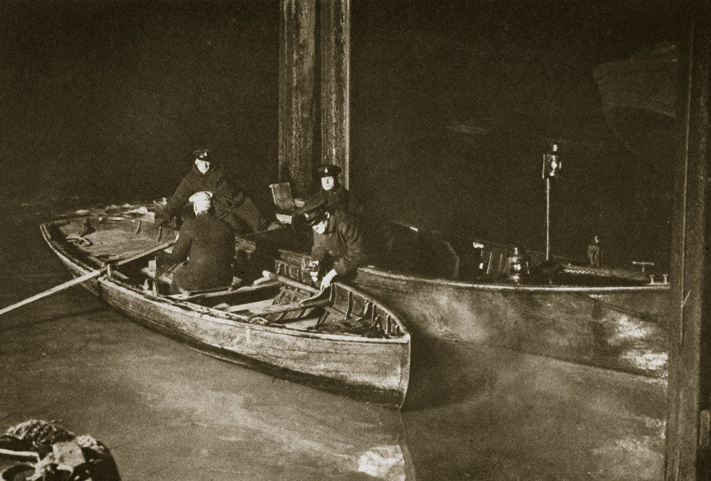 Detail of Thames Police on the night patrol by Anonymous