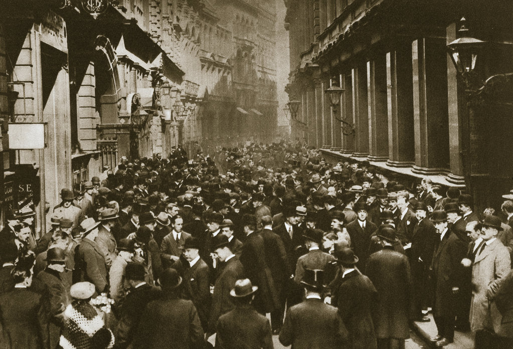 Detail of In Throgmorton Street beside the north wall of the London Stock Exchange, 20th century by Unknown