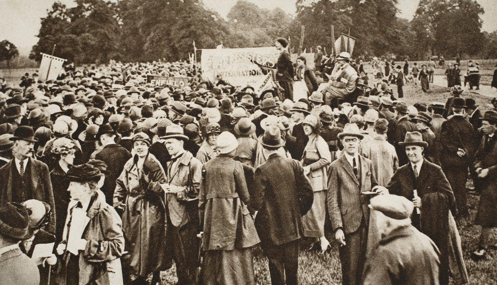 Detail of Anti-war meeting at Speakers' Corner by Anonymous