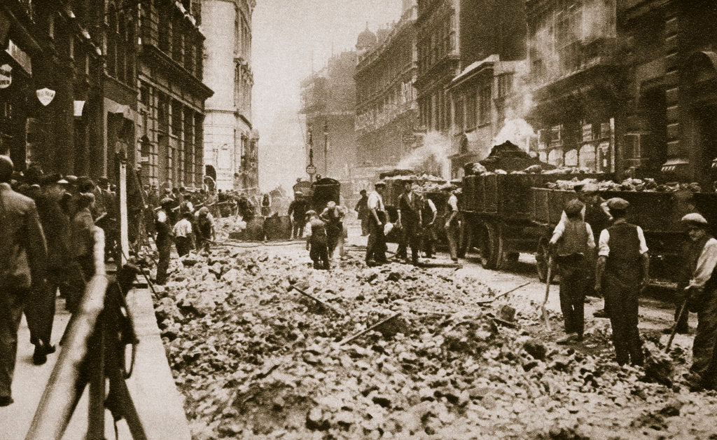 Detail of Rebuilding and modernising roads by Anonymous