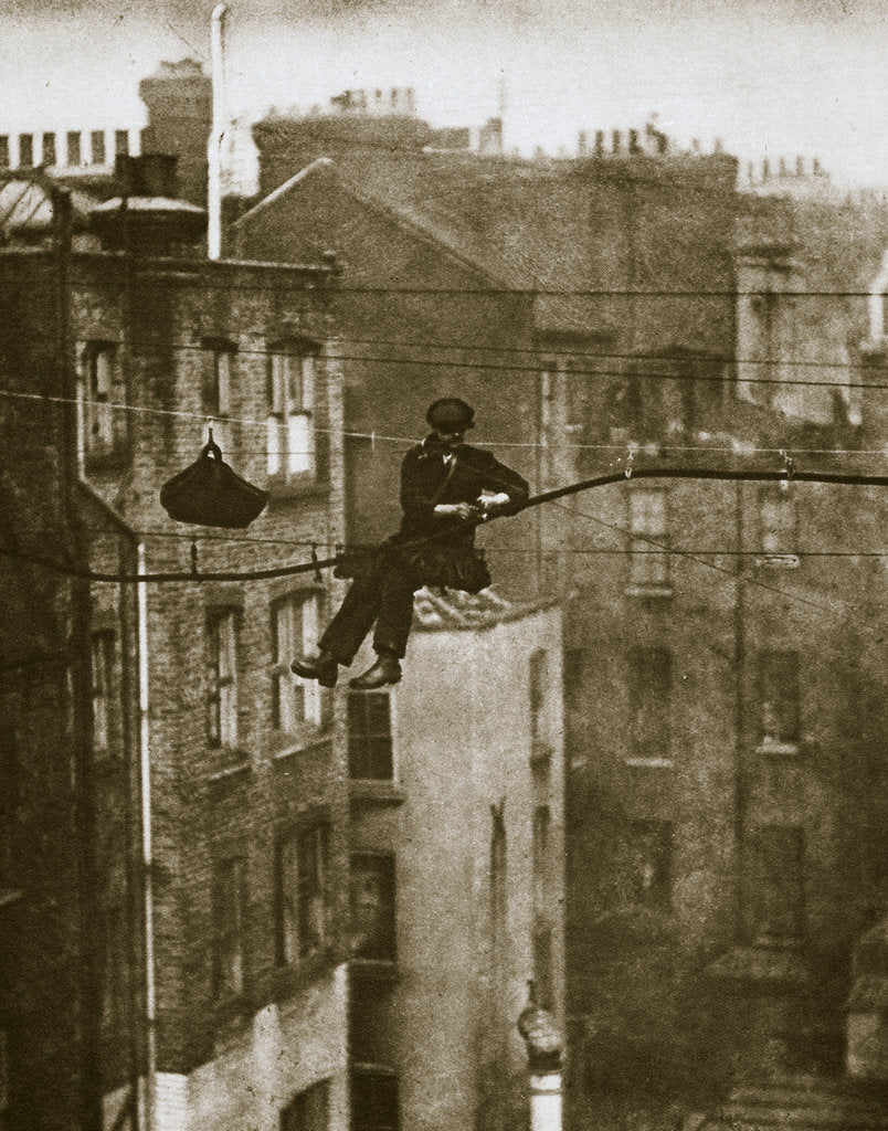 Detail of Inspecting a telephone cable between Conduit and Maddox Streets, 20th century by Unknown