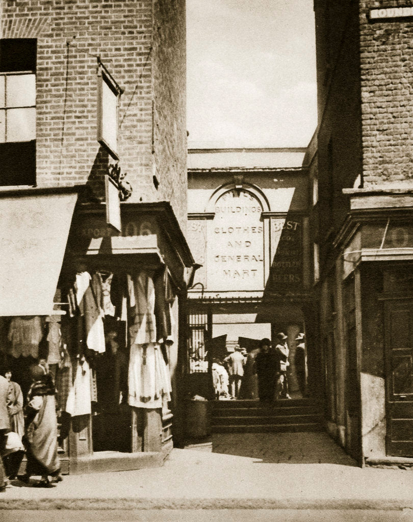 Detail of Houndsditch clothing market by Anonymous
