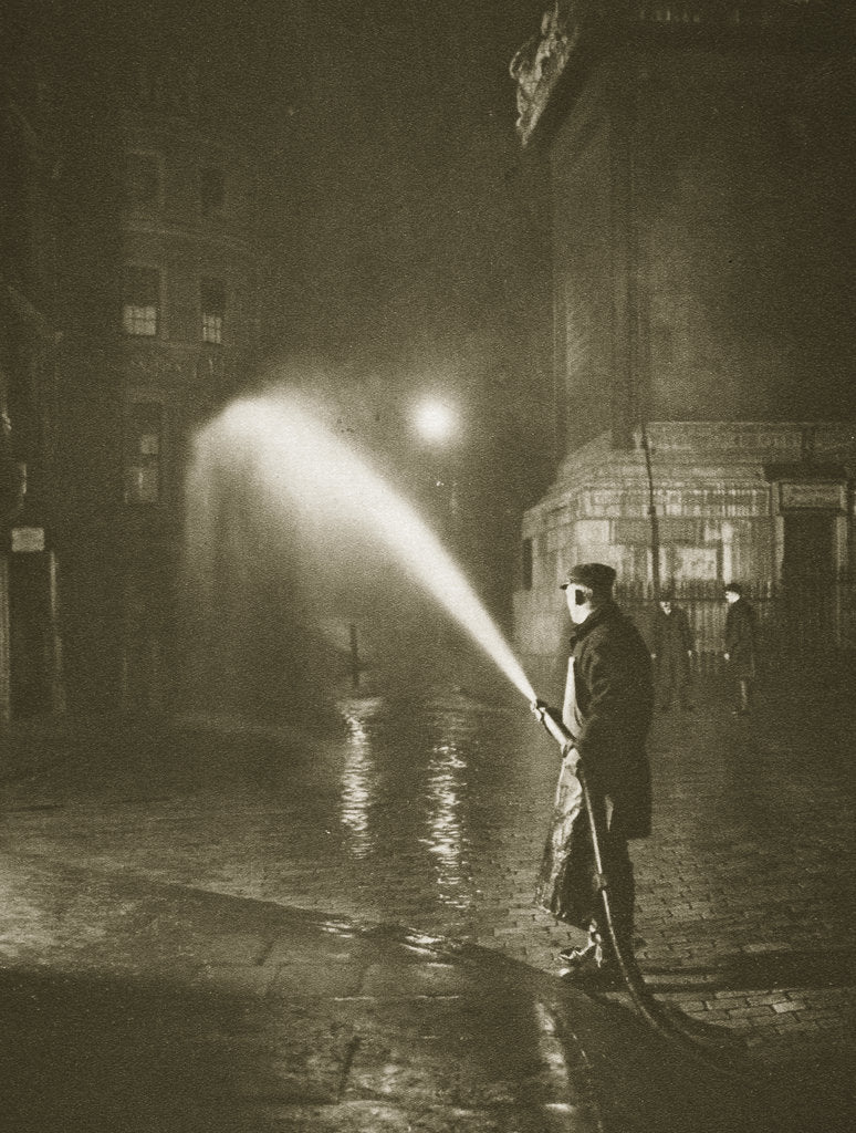 Detail of Cleaning the streets of Billingsgate, London, 20th century by Unknown