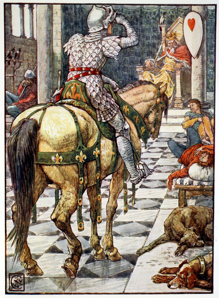 Detail of Percival Obtains the Shield of the Beating Heart by Anonymous