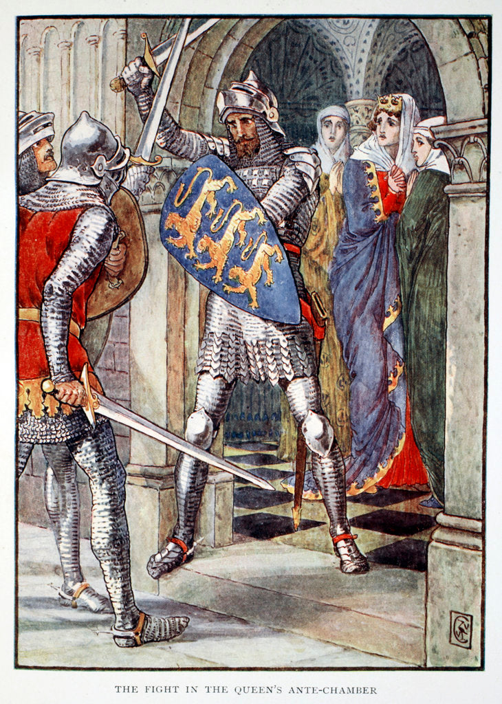 Detail of The Fight in the Queen's Ante-Chamber by Anonymous