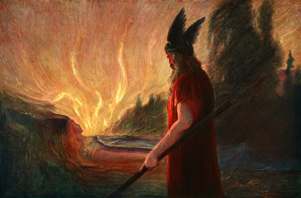 Detail of As the Flames Rise, Wotan Leaves by Anonymous