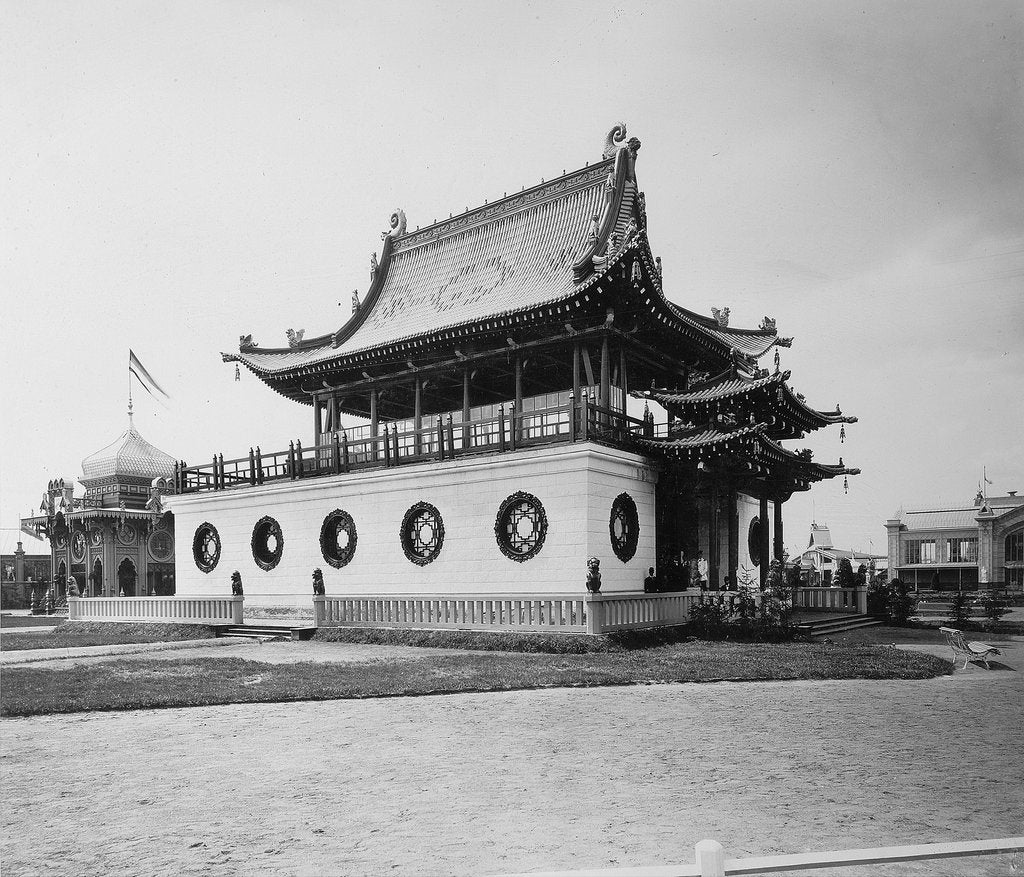 Detail of China Pavilion, the All-Russia Exhibition, Nizhny Novgorod, Russia, 1896. by Maxim Dmitriev