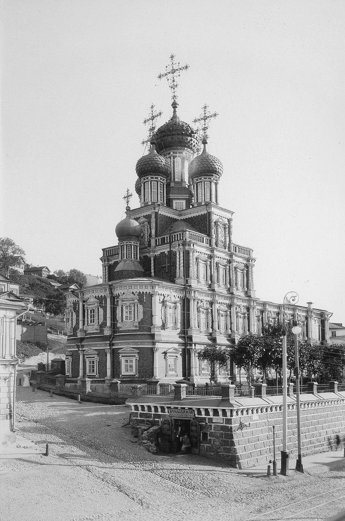 Detail of The Virgins Nativity Church (Stroganov Church), Nizhny Novogorod, Russia, 1896. by Maxim Dmitriev