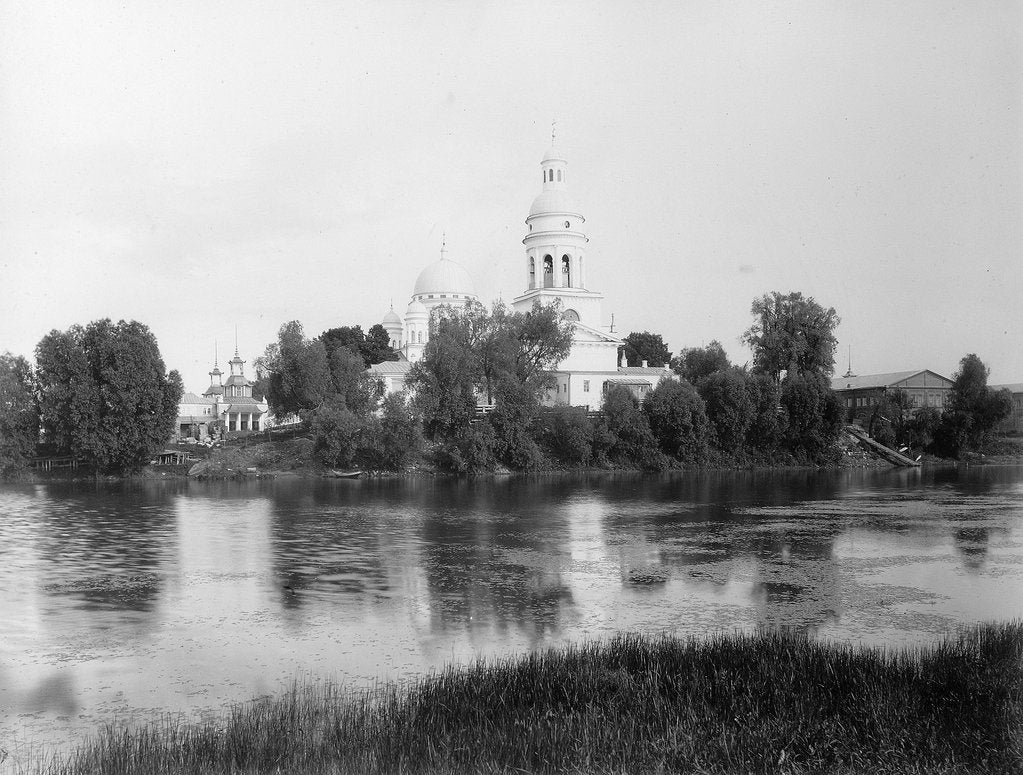 Detail of The Saviour Cathedral (the Old Fair Cathedral), Nizhny Novgorod, Russia, 1896 by Maxim Dmitriev
