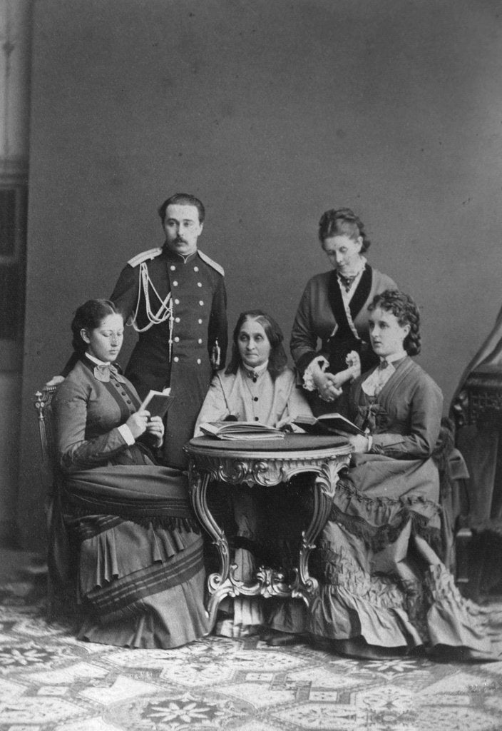 Detail of Count Sergei Sheremetev and Countess Ekaterina Sheremeteva and family, 1870s by Anonymous
