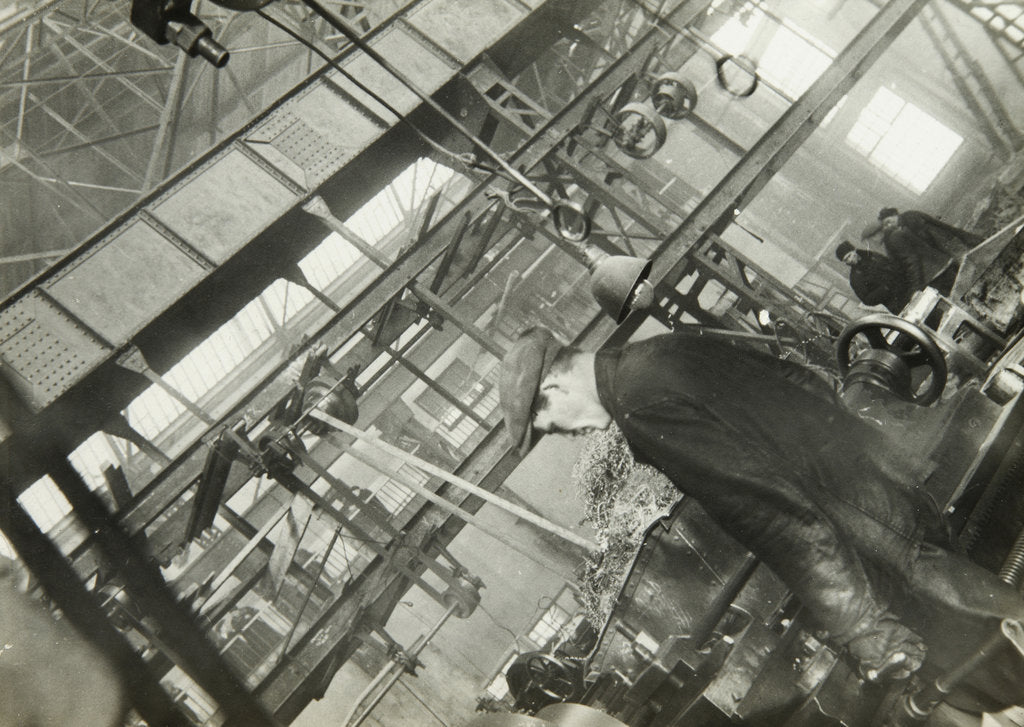 Detail of In a mechanical engineering factory, USSR, 1930s by Unknown