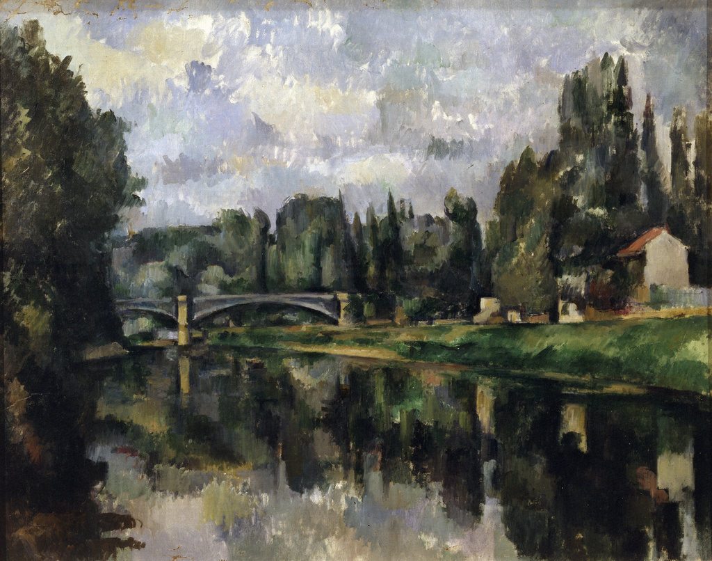 Detail of The Banks of the Marne, 1888-1895 by Paul Cezanne