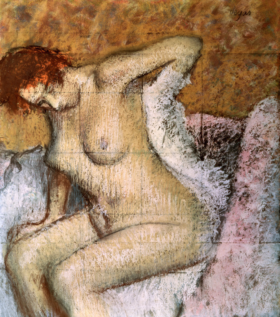 Detail of After the Bath by Edgar Degas