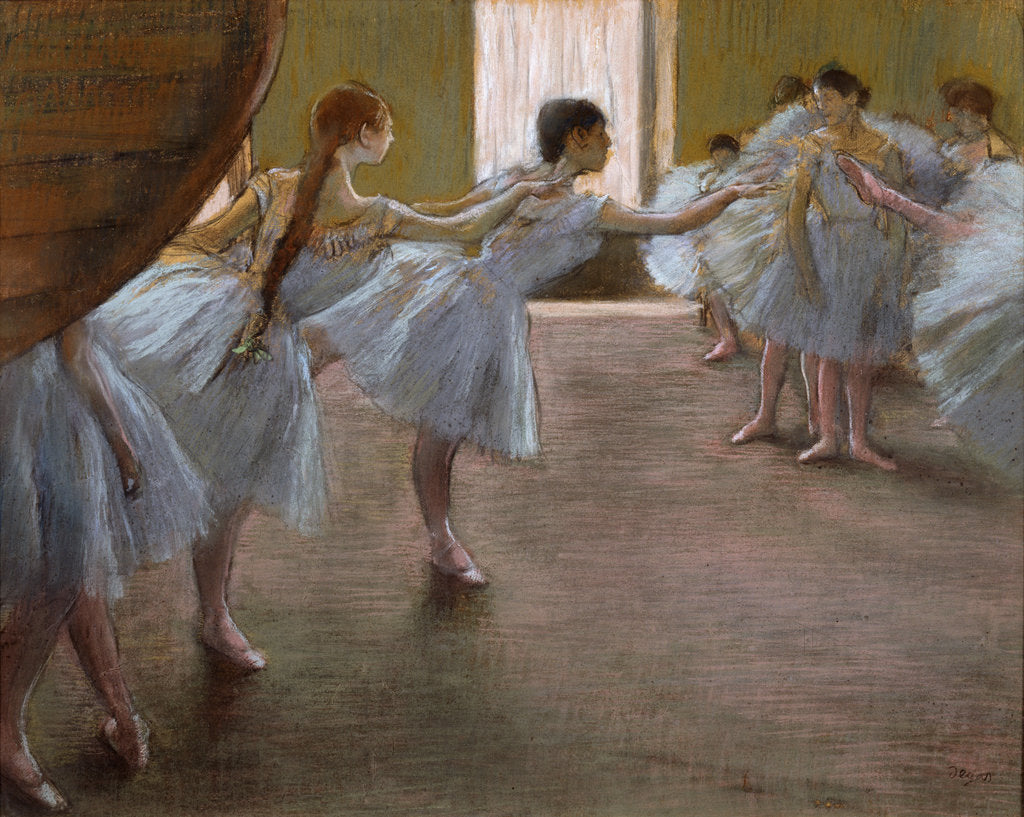 Detail of Ballet Rehearsal, 1885-1890(?). by Edgar Degas