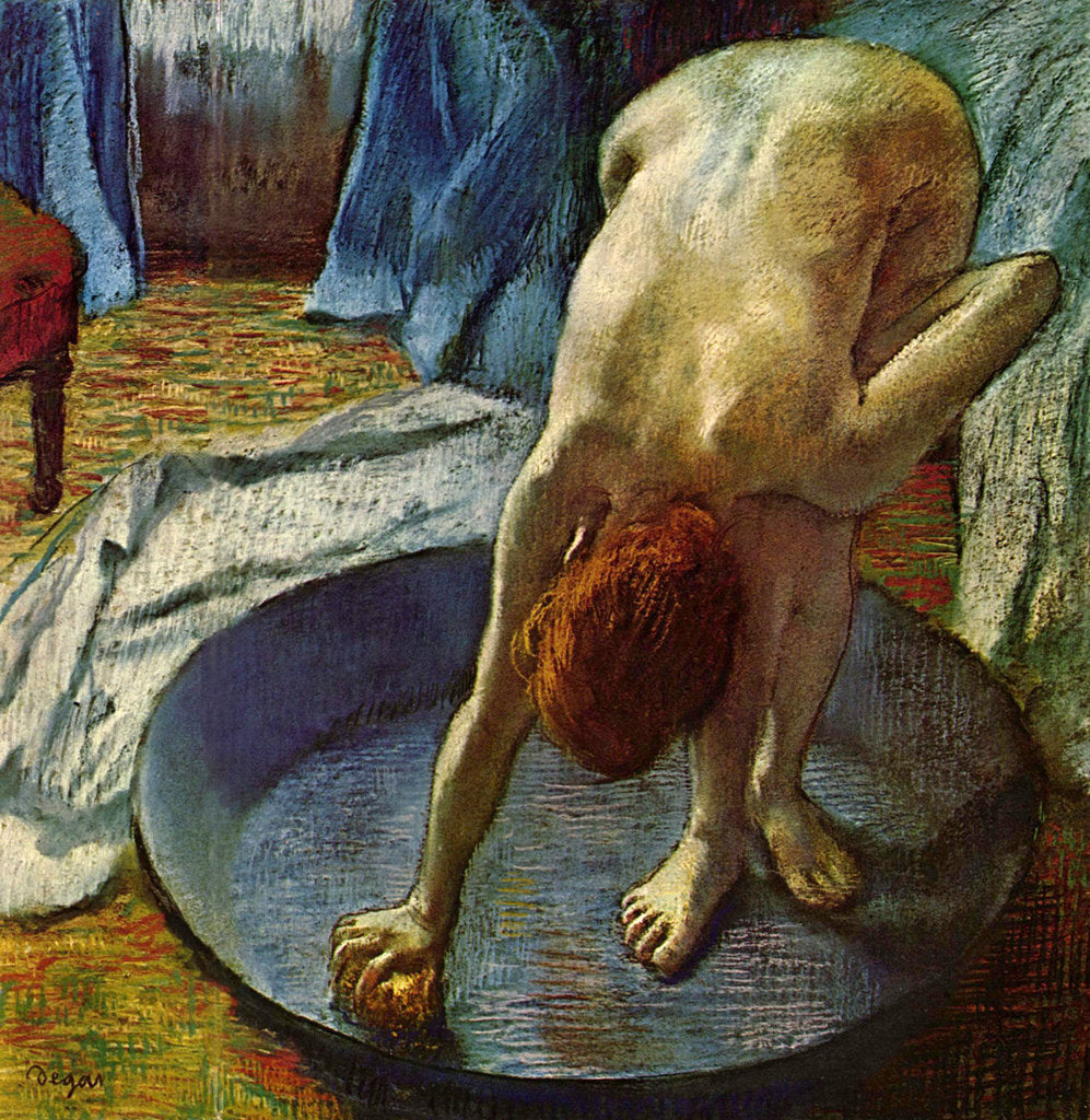 Detail of Woman in a Tub, 1886. by Edgar Degas