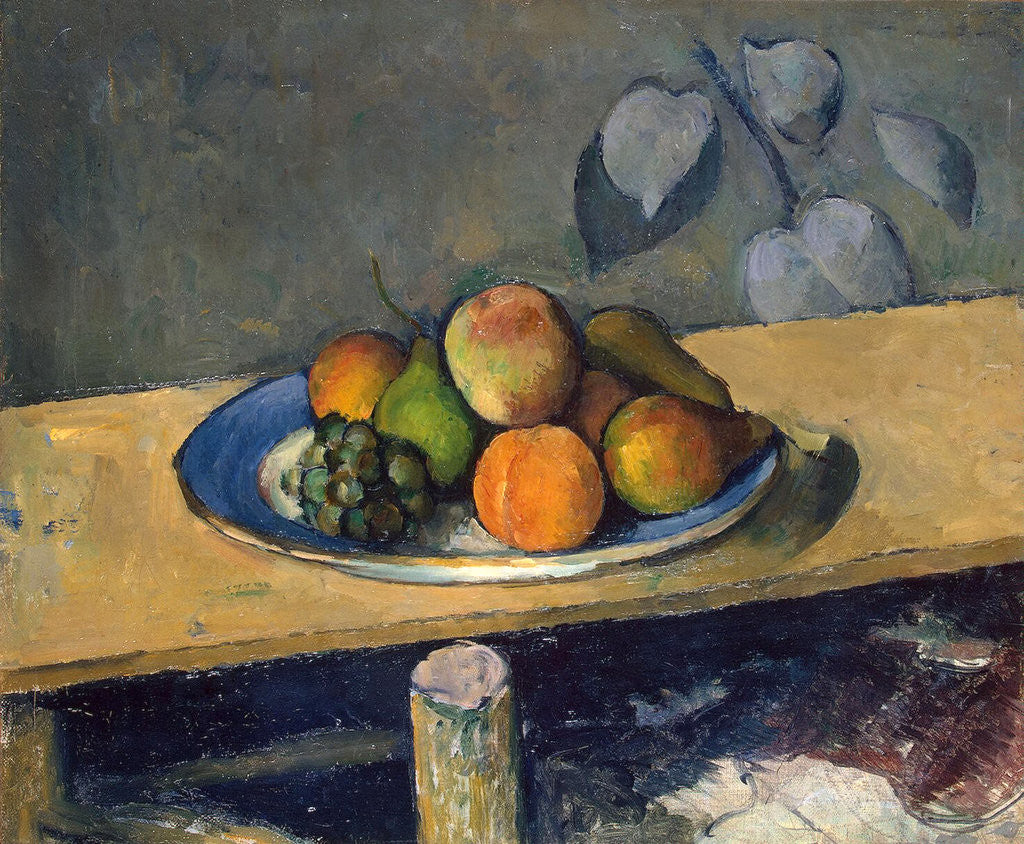 Detail of Apples, Pears and Grapes by Paul Cezanne