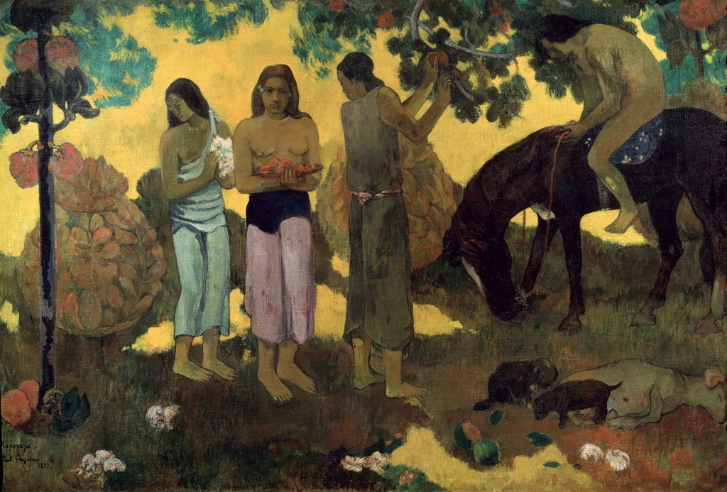 Detail of Rupe Rupe (Fruit Gathering), 1899. by Paul Gauguin