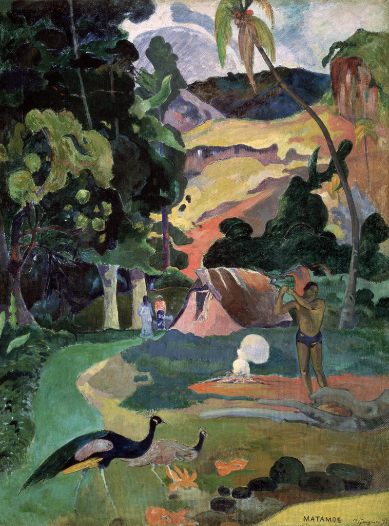 Detail of Matamoe (Death. Landscape with Peacocks), 1892 by Paul Gauguin