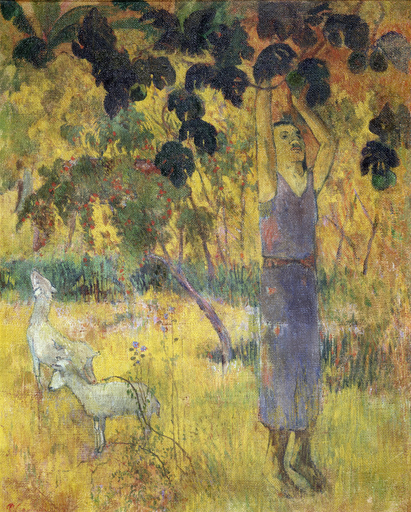 Detail of Man Picking Fruit from a Tree, 1897. by Paul Gauguin