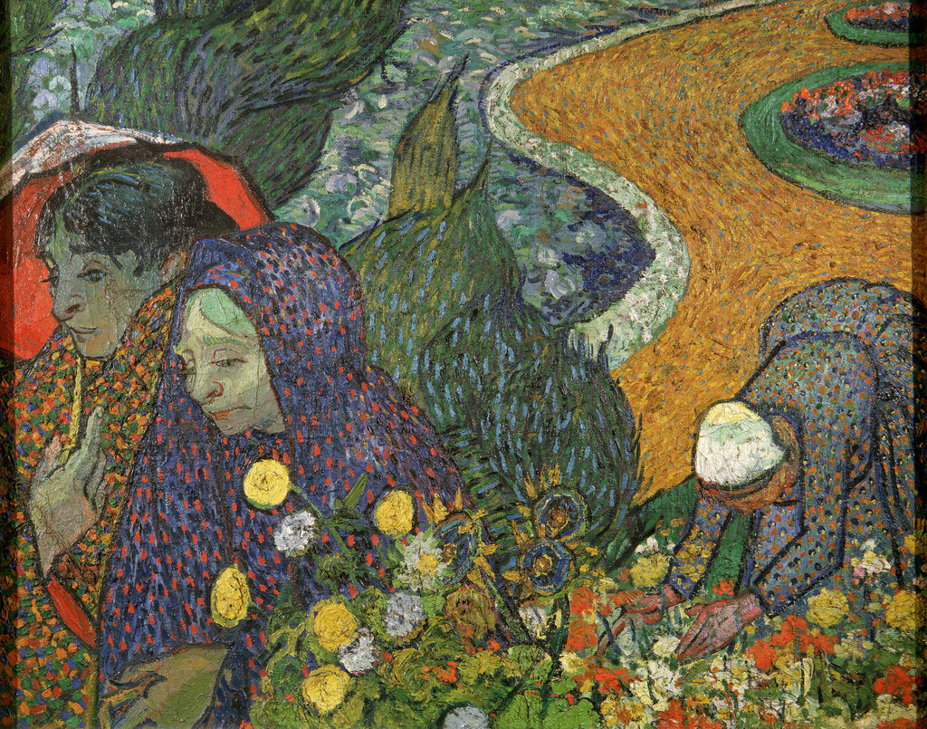 Detail of Ladies of Arles (Memory of the Garden at Etten), 1888. by Vincent van Gogh