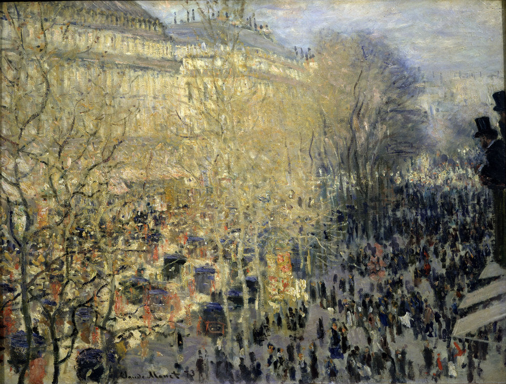 Detail of Le Boulevard des Capucines, 1873. by Claude Monet