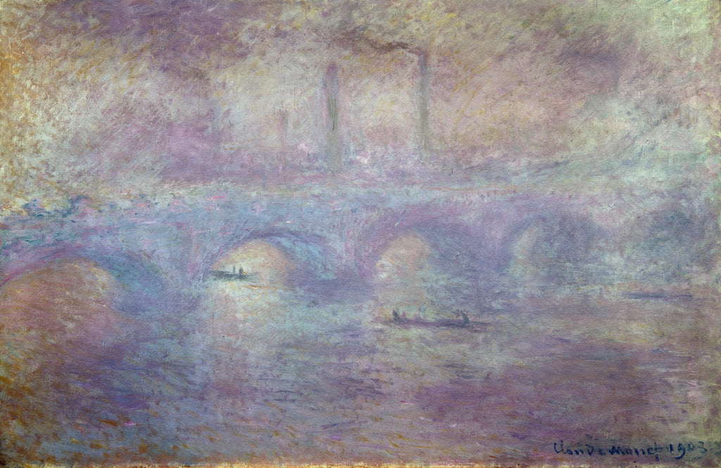 Detail of The Waterloo Bridge, Fog Effect, 1903 by Claude Monet