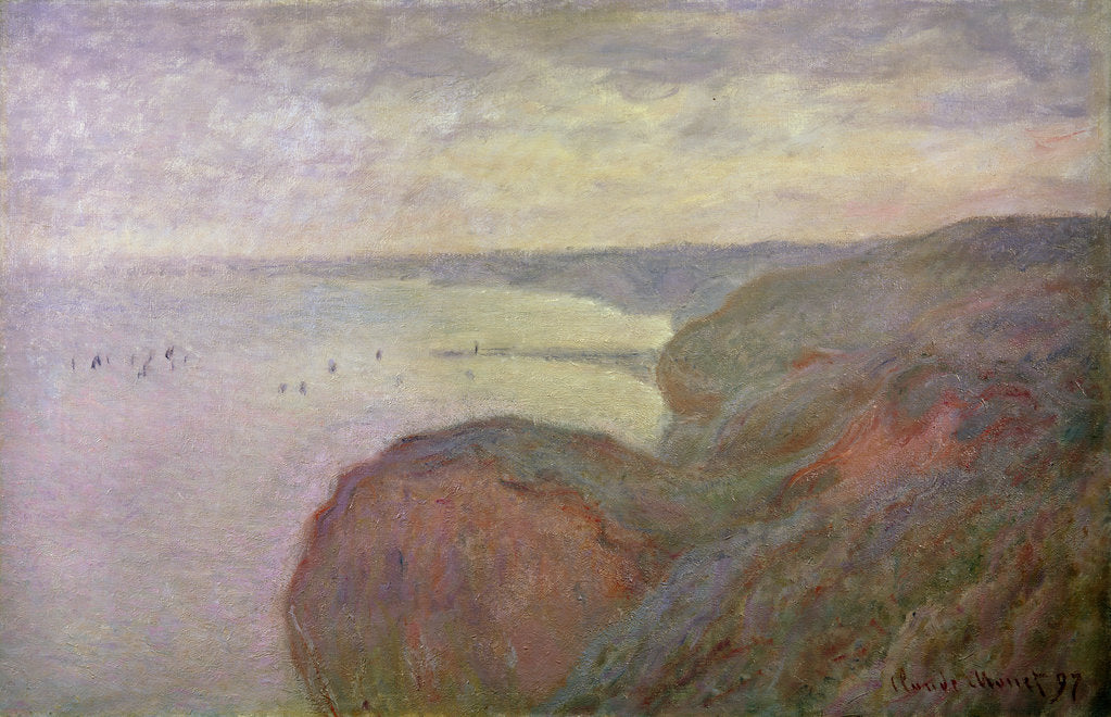 Steep Cliffs near Dieppe, 1897. by Claude Monet