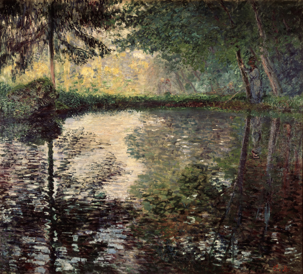 Detail of Pond at Montgeron, c1876. by Claude Monet