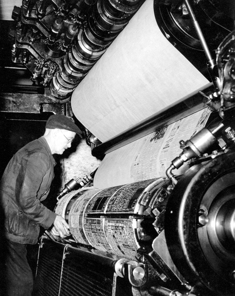 Detail of Printing Press by Associated Newspapers