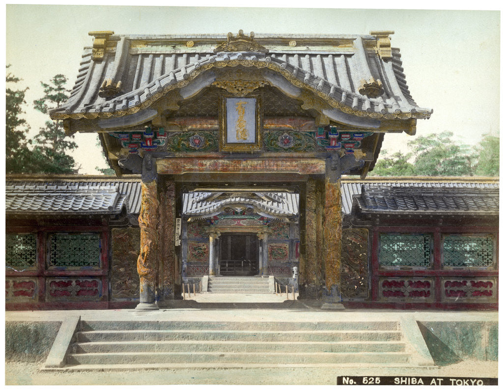 Detail of Temple gate, Shiba, Tokyo, Japan by Anonymous