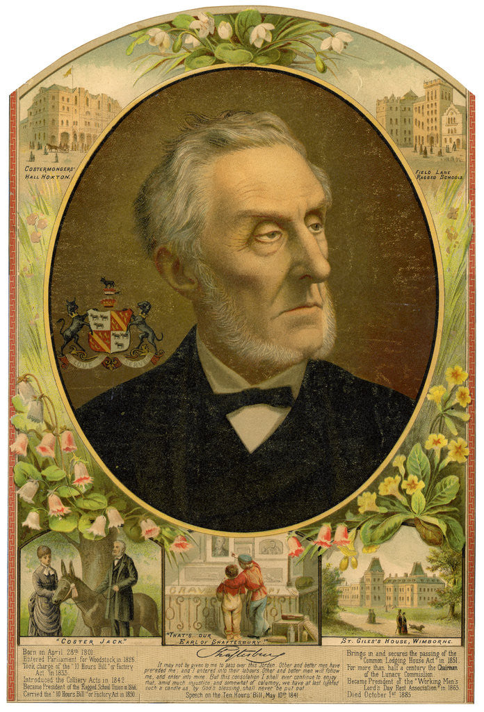 Detail of Lord Shaftesbury, British Conservative statesman and philanthropist by Anonymous