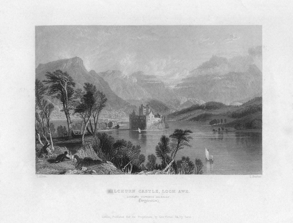 Detail of Kilchurn Castle, Loch Awe, looking towards Dalmally, Argyleshire by Thomas Barber