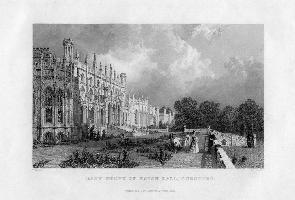 Detail of East front of Eaton Hall, Cheshire by Frederick James Havell